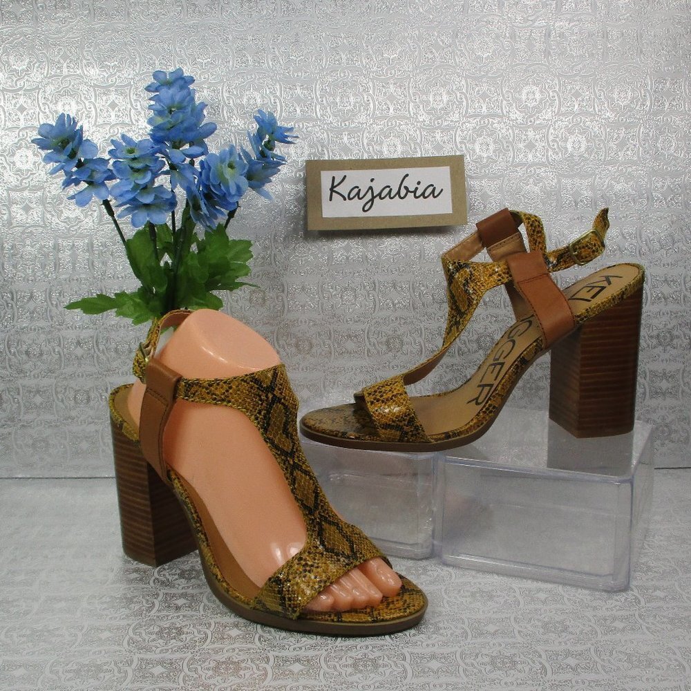 KELSI DAGGER Chunky Heel Strap Sandals Size 10
